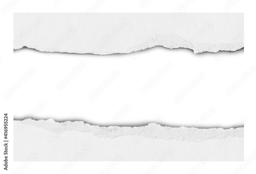 ripped in white paper isolated on white background with space for text ripped in white paper isolated on white background with space for text