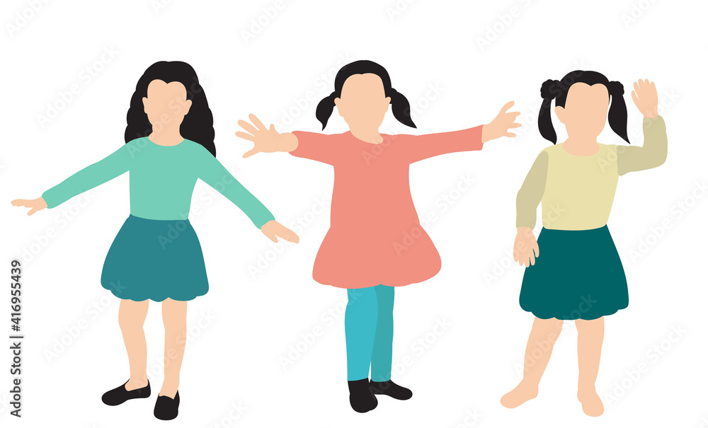 Fototapeta premium vector, isolated, in flat style children, play, kindergarten