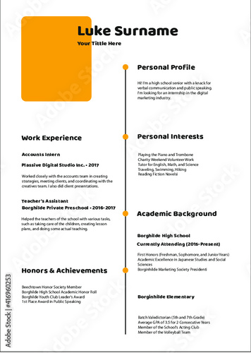 modern cv resume design template for infographics