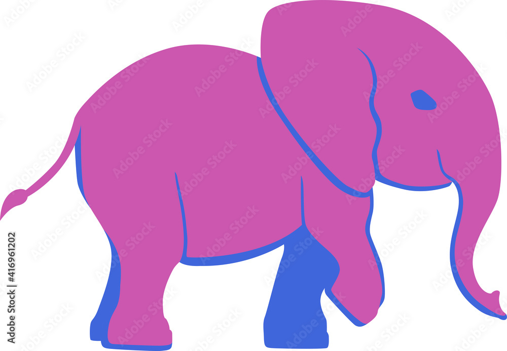 pink little elephant vector illustration pink little elephant vector illustration