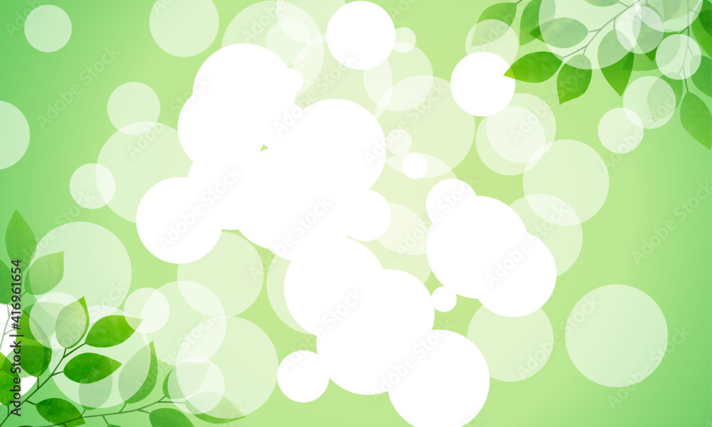 5月の新緑とボケの背景ベクターイラスト コピースペース バナー 風景 Stock Vector Adobe Stock