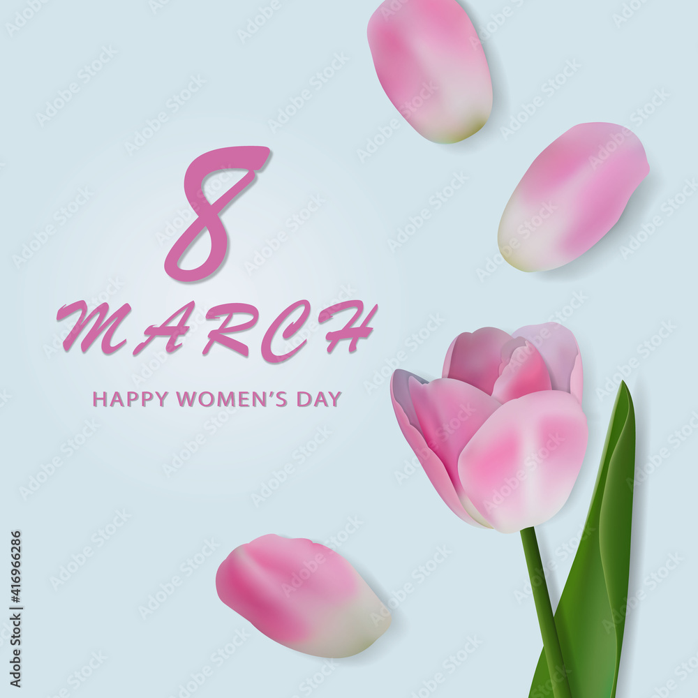 Illustration with tulips for the holiday of March 8 for design. Illustration with tulips for the holiday of March 8 for design.