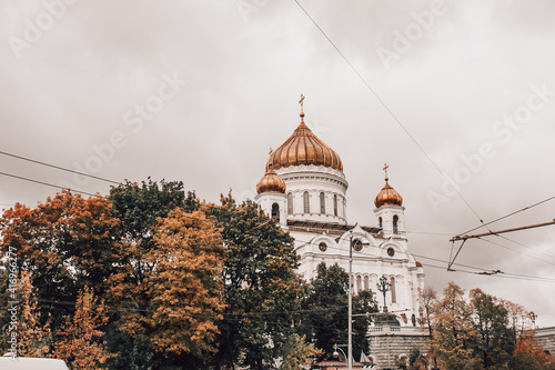 Photography urban landscape of non-tourist autumn Moscow