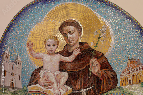 Картината върху платно Saint Anthony catholic church, Gjakova, Kosovo