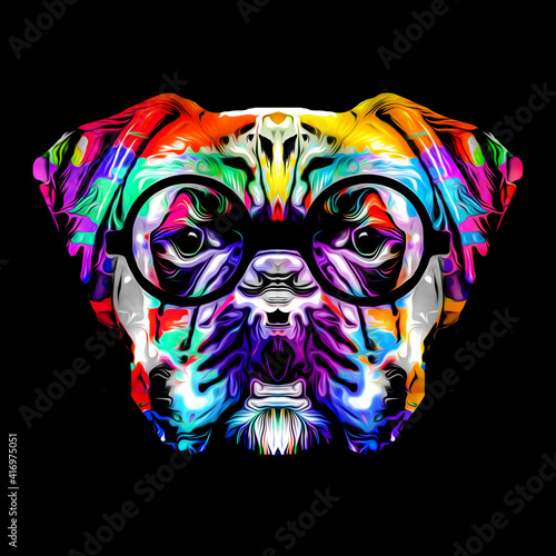 dog in the form of a tattoo