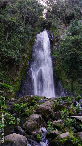 waterfall on stones