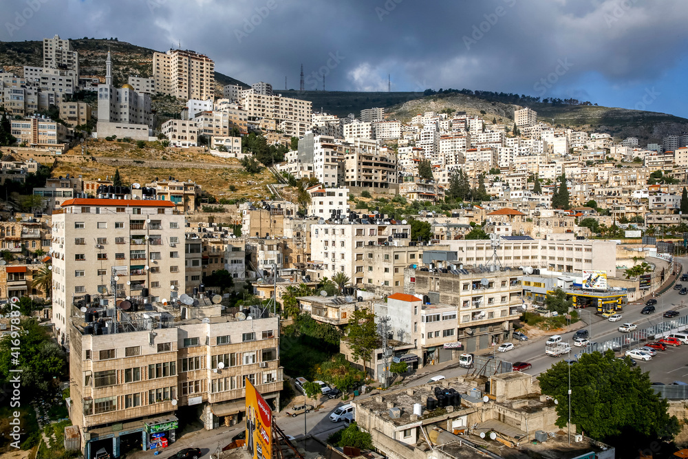 Nablus city center, West Bank, Palestine. 08.04.2018