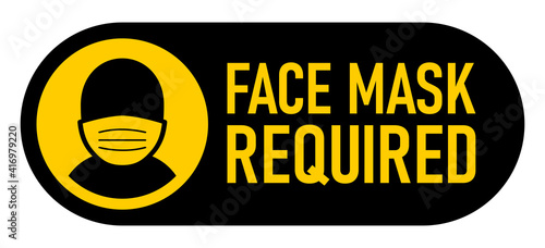 Face Mask Required On Off Slider Style Warning Icon. Vector Image.