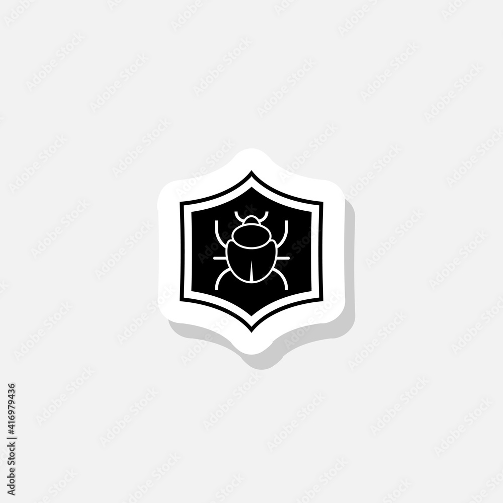 Antivirus sticker icon isolated on white background Antivirus sticker icon isolated on white background