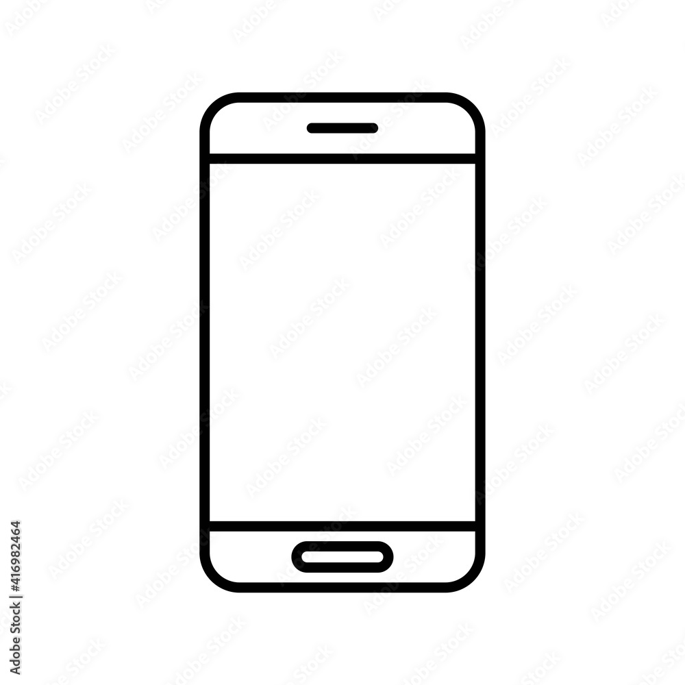 Smartphone outline icon. Wireframe contour of modern mobile phone, cellphone isolated on white background. Elegant line style device symbol art. Gadget sign, logo illustration. Vector EPS 10 Smartphone outline icon. Wireframe contour of modern mobile phone, cellphone isolated on white background. Elegant line style device symbol art. Gadget sign, logo illustration. Vector EPS 10