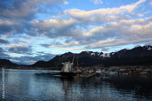 Port of Ushuaia in the evening, Argentina