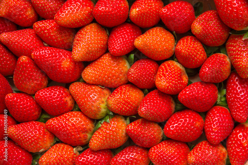 Strawberry berry fruit summer background.