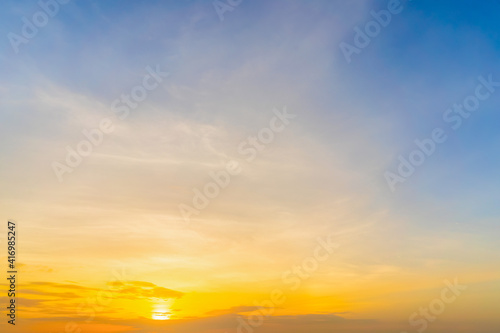Colorful sky in twilight time  background