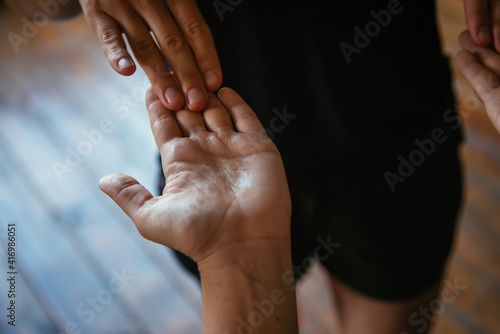massage of female hands. oil on hands. gorizontal © Вадим Лагутов