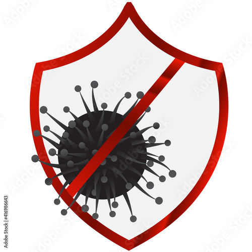 Antivirus shield sign vector illustration