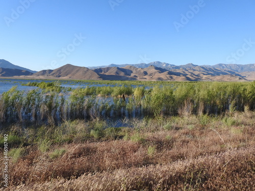 The beautiful scenery of Lake Isabella in the Sierra Nevada Mountains, Kern County, California.