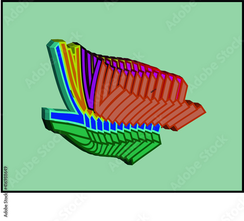 abstract illustration of an bird