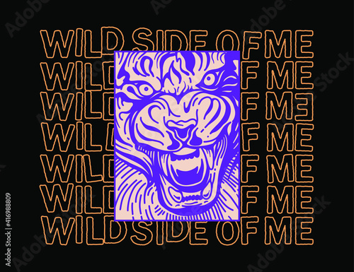 Wild Side Of Me Tiger Print Design