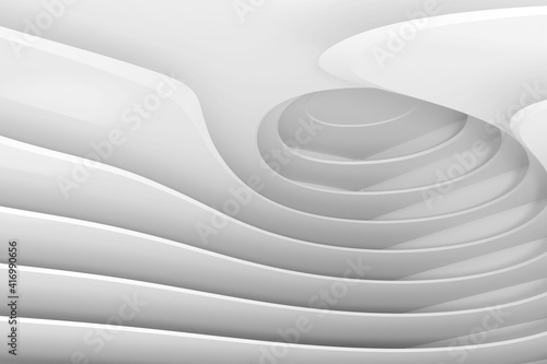 Canvas-taulu Rounded smooth alternating fragments of circular shapes as an abstract architectural design concept