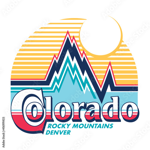 Colorado Denver colorful print design