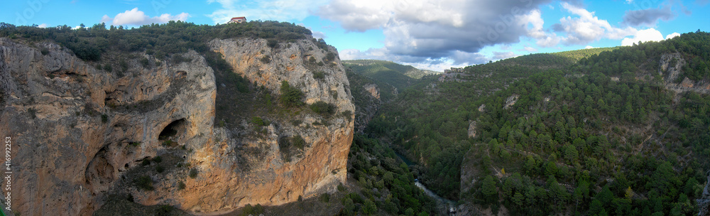 Spectacular cliffs that can be seen from 'el Ventano del Diablo' (the Devil's Window), an amazing natural environment located in the province of Cuenca, Castilla la Mancha, Spain.