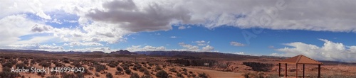 Vast expanse of desert in Arizona, USA, Panoramic view - アリゾナの荒野 砂漠