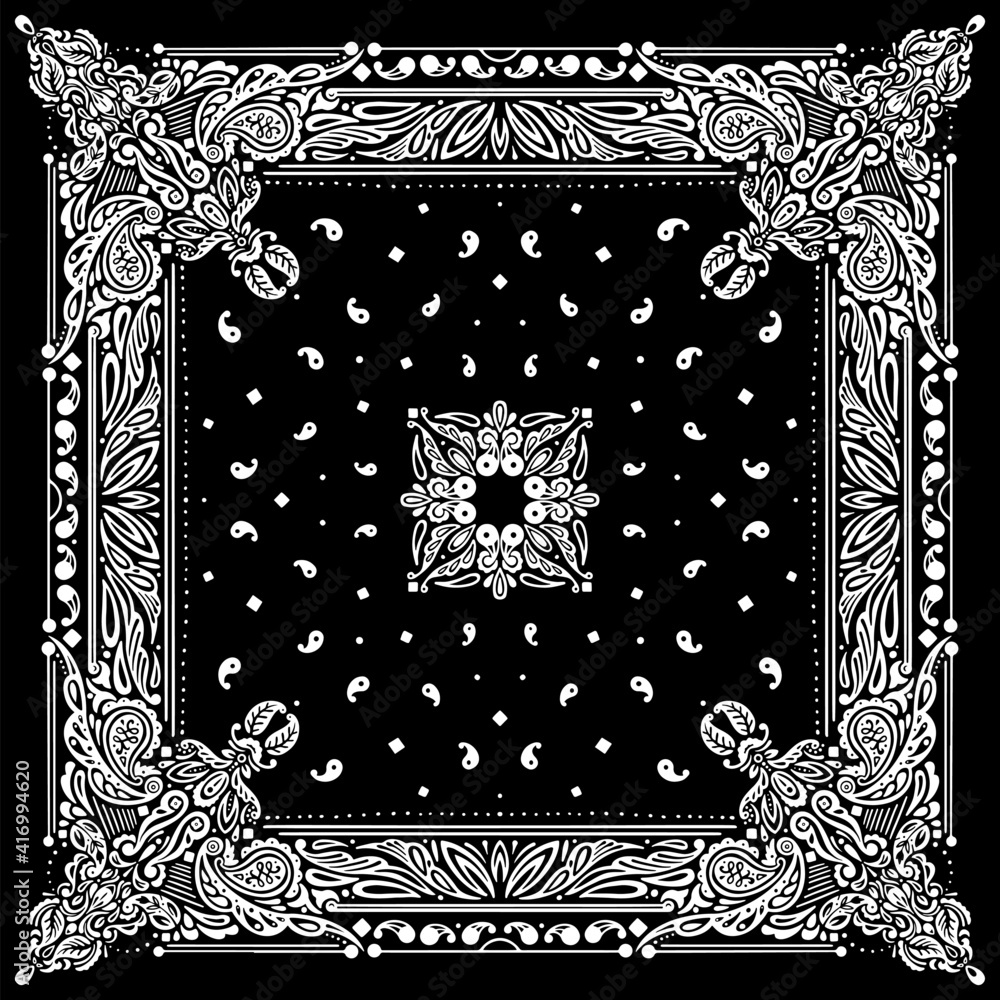 Vector pattern based on square ornament paisley Bandana Print for boys ...