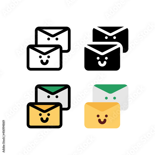 email group friend character Icon, Logo, and illustration
