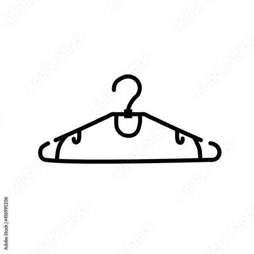 Hanger line icon. Element of clothes and accessories. Graphic on white background. Trendy flat outline ui signs design, symbols collection illustration for sites, web, mobile app, logo. Vector EPS 10