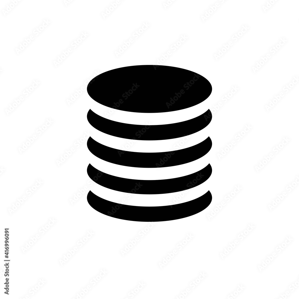 Dollar, cent coins stack Icon isolated on white background. Line money symbol for business web site design, logo, app, UI. Sign illustration in flat style. Vector EPS 10 Dollar, cent coins stack Icon isolated on white background. Line money symbol for business web site design, logo, app, UI. Sign illustration in flat style. Vector EPS 10