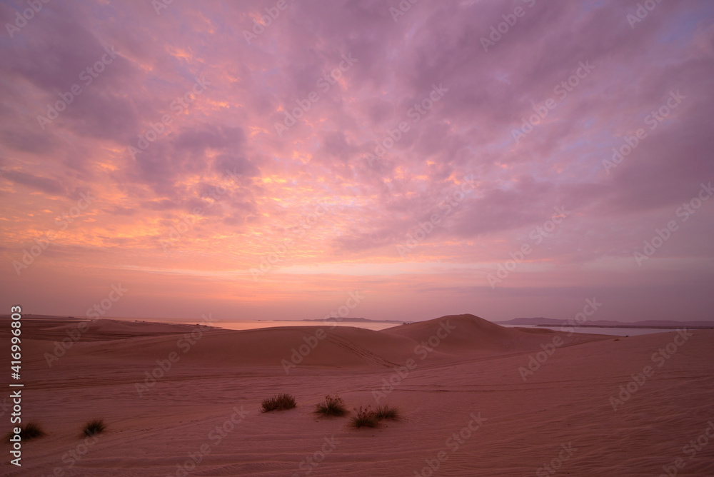 sunrise in the desert 