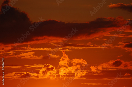 Dramatic sunset sky warm colors background