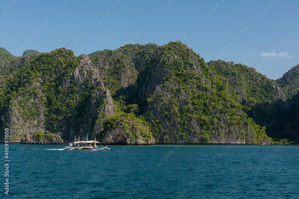 Naklejka premium Island hoping at Coron island, Palawan, Philippines