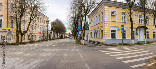 The houses located on Nikolskaya Street in Veliky Novgorod.