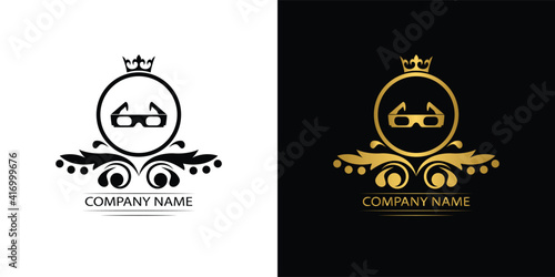 cinema logo template luxury royal vector movie cinema company decorative emblem with crown	
