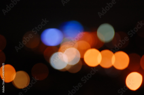 Night city lights abstract glow