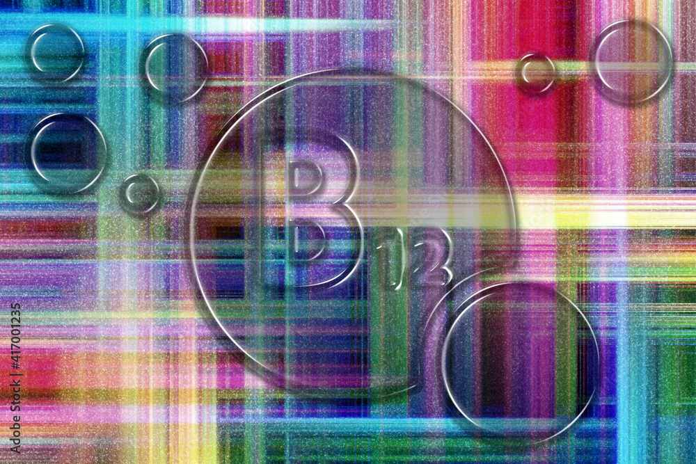 Vitamin B12 health Symbol, vitamin Concept, Cyanocobalamin