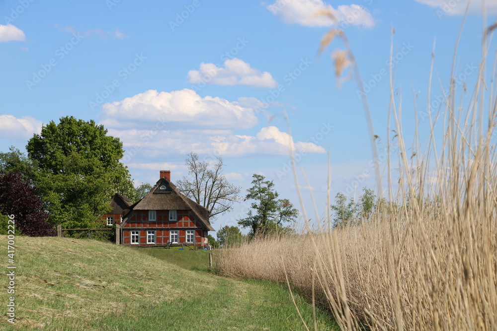 Country houses in the Blockland in Lower Saxony (Germany) / Landhäuser im niedersächsischen Blockland
