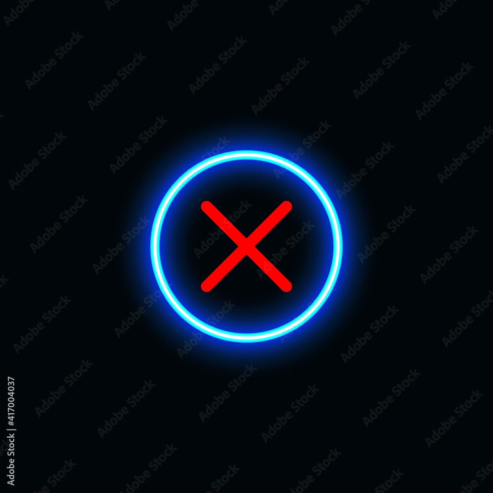 Obraz premium neon icon for website, mobile application and template UI material. vector illustration