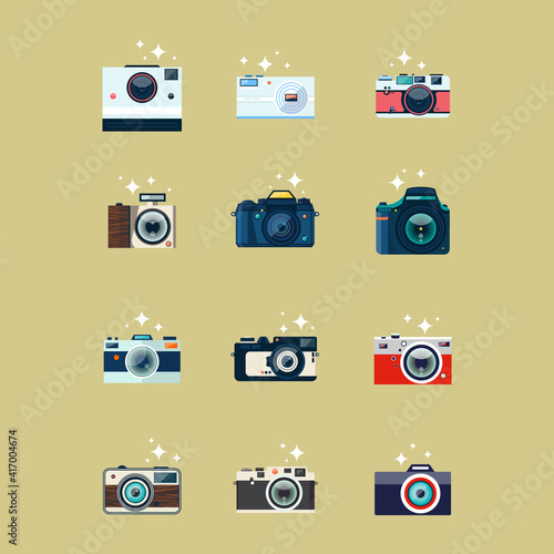 Photo camera icons