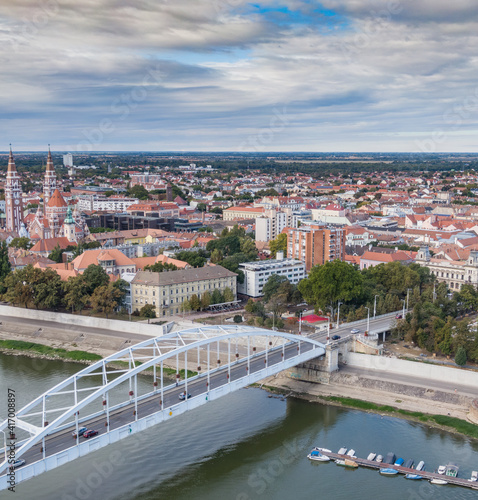 aerial photo of beautiful Szeged