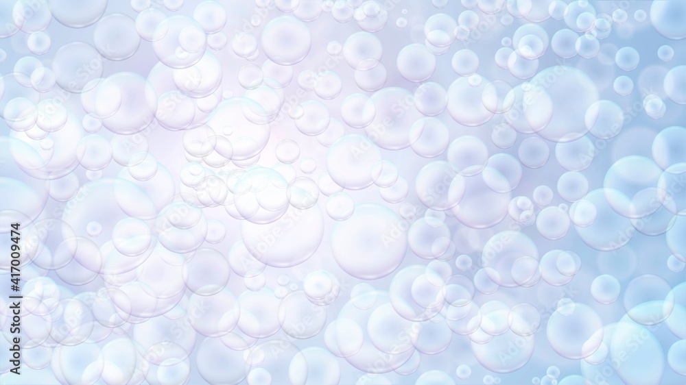 Background with soap bubbles or transparent round drops