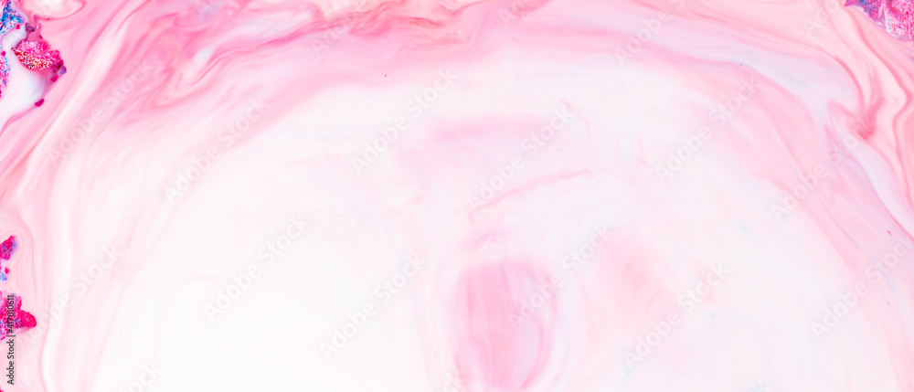 Fluid Art. Pink abstract texture. Liquid marble. Abstract ink design template mixed texture background