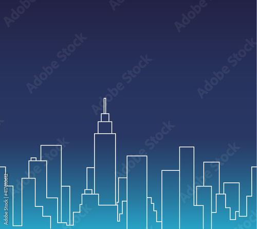Silhouette of the cityscape vector illustration background