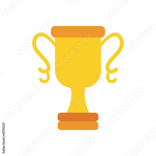 trophy cup on white background vector design
