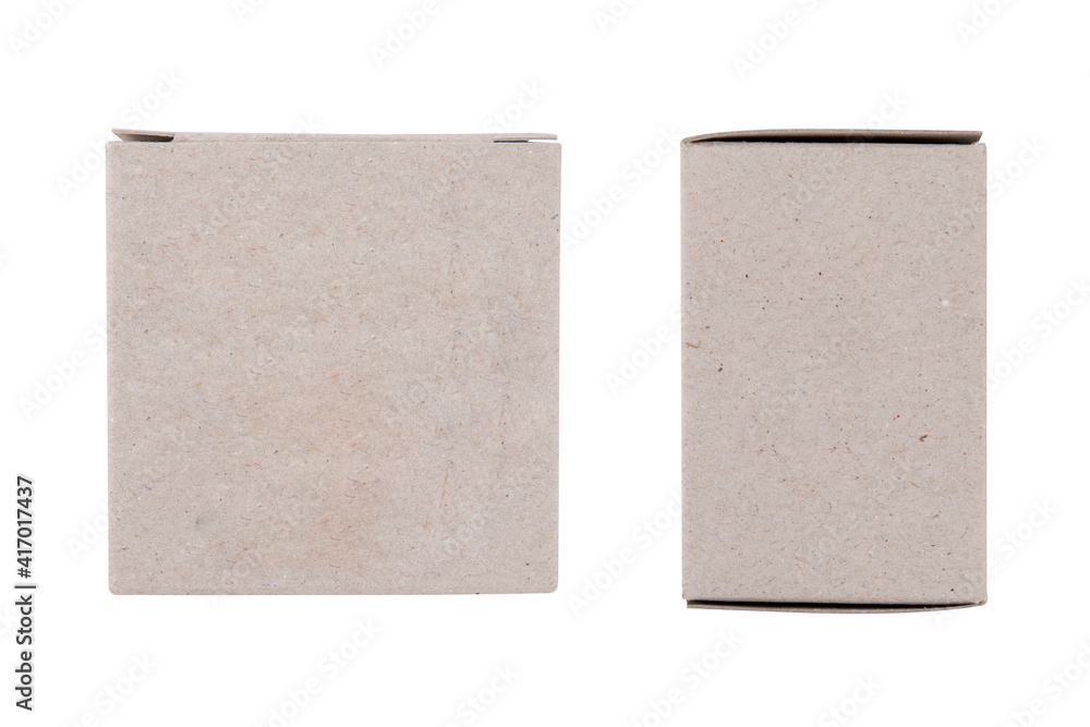 Fototapeta premium Mini cardboard box isolated on white background
