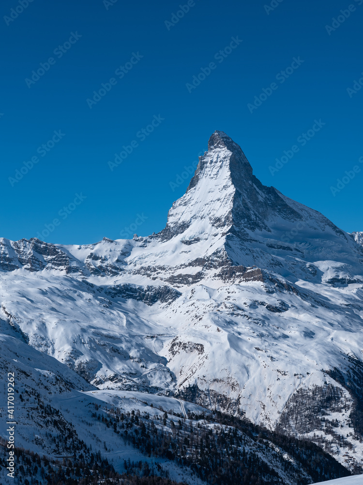 Matterhorn im Wallis im Winter
