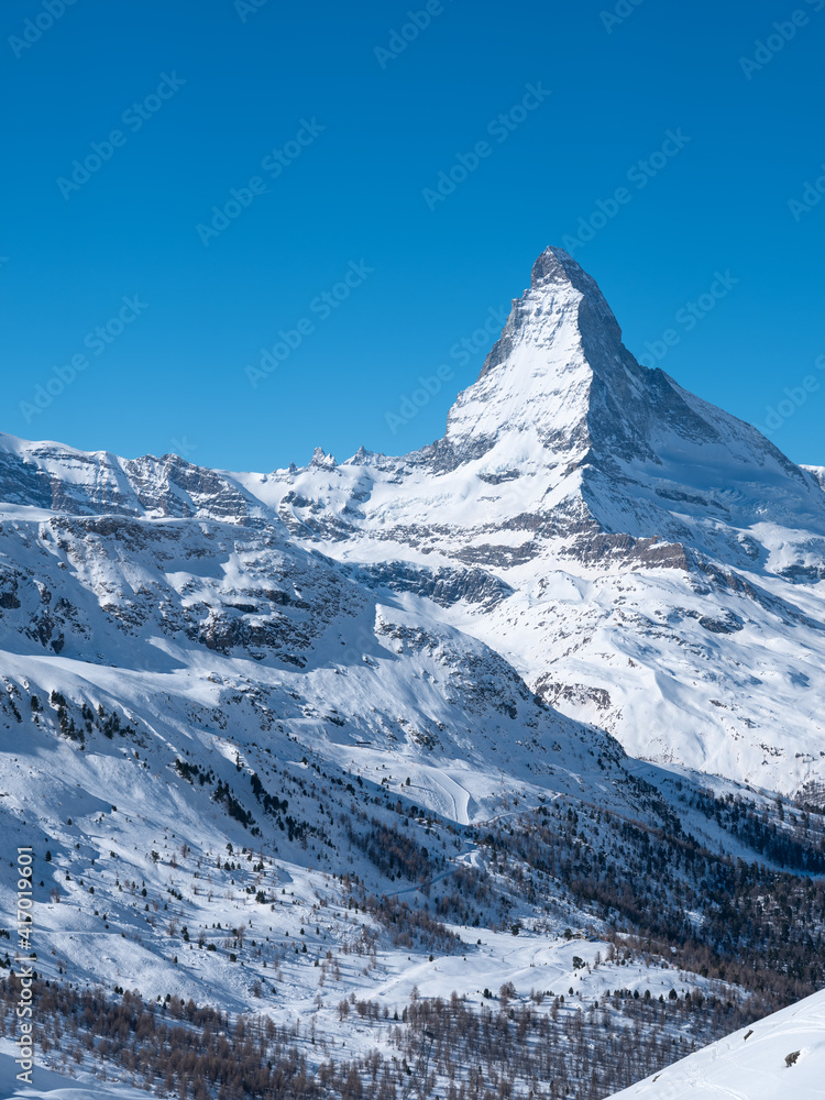 Obraz premium Matterhorn im Wallis im Winter