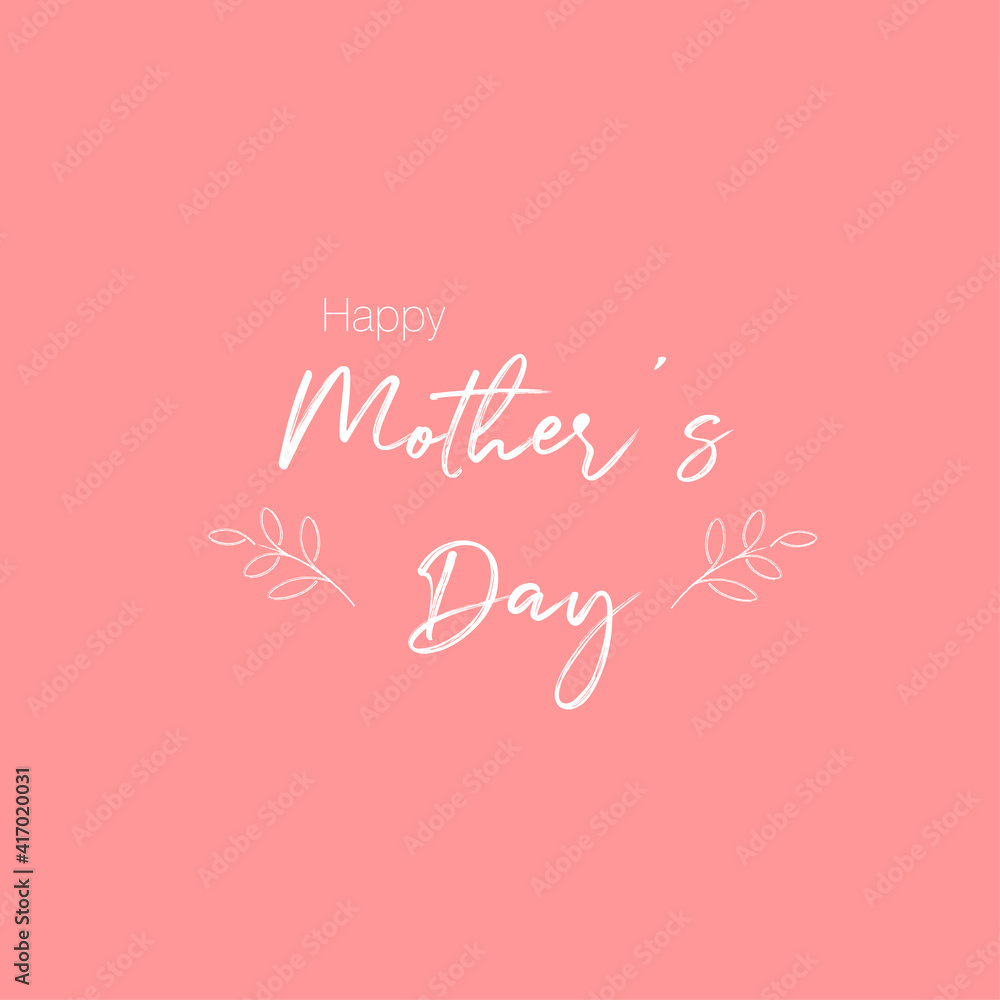 Happy Mothers Day lettering. Handmade calligraphy vector illustration. Mother's day card