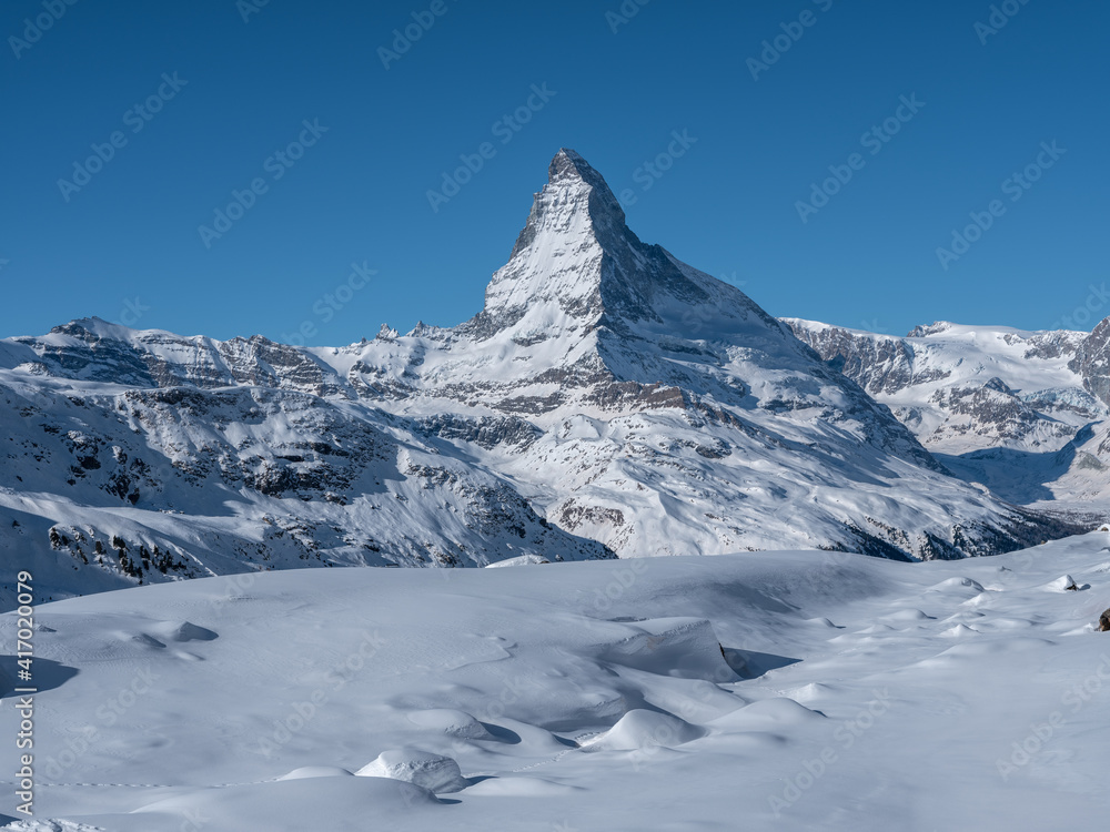 Obraz premium Matterhorn im Wallis im Winter
